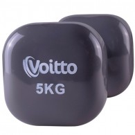 Гантель для фитнеса виниловая квадратная Voitto 5 кг